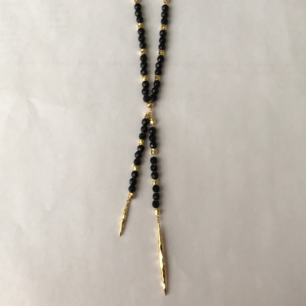 Gorjana Black Onyx Lariat Necklace